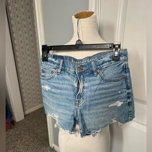American Eagle mom jeans Blue Denim Women Shorts in size 0